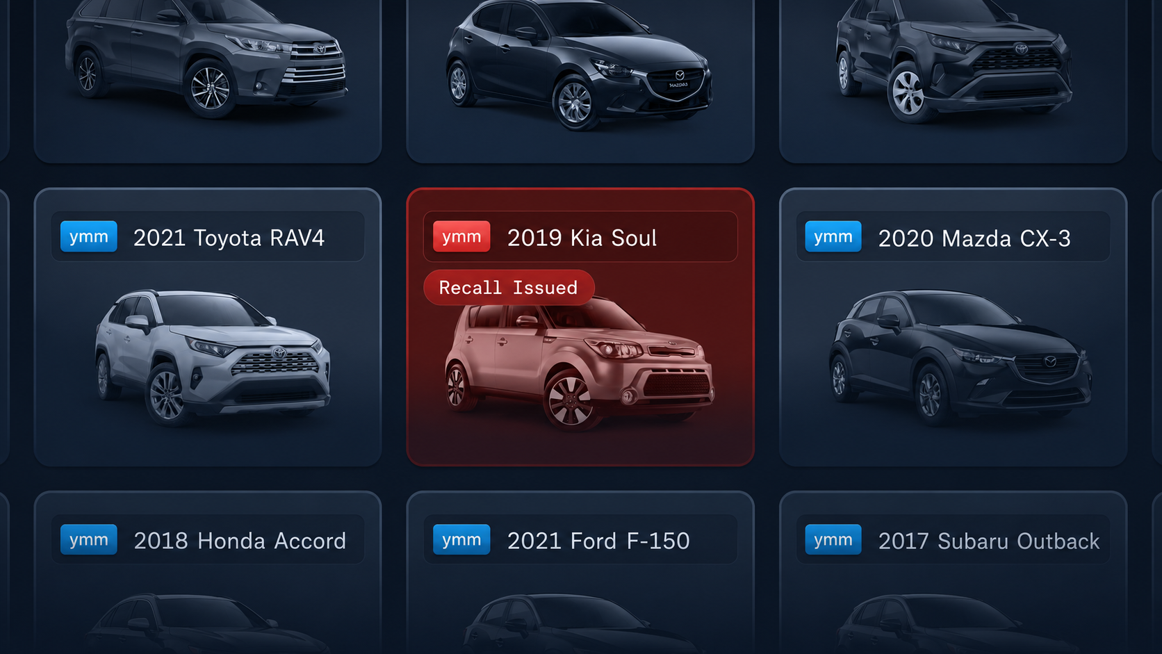 Vehicle Recalls by YMM